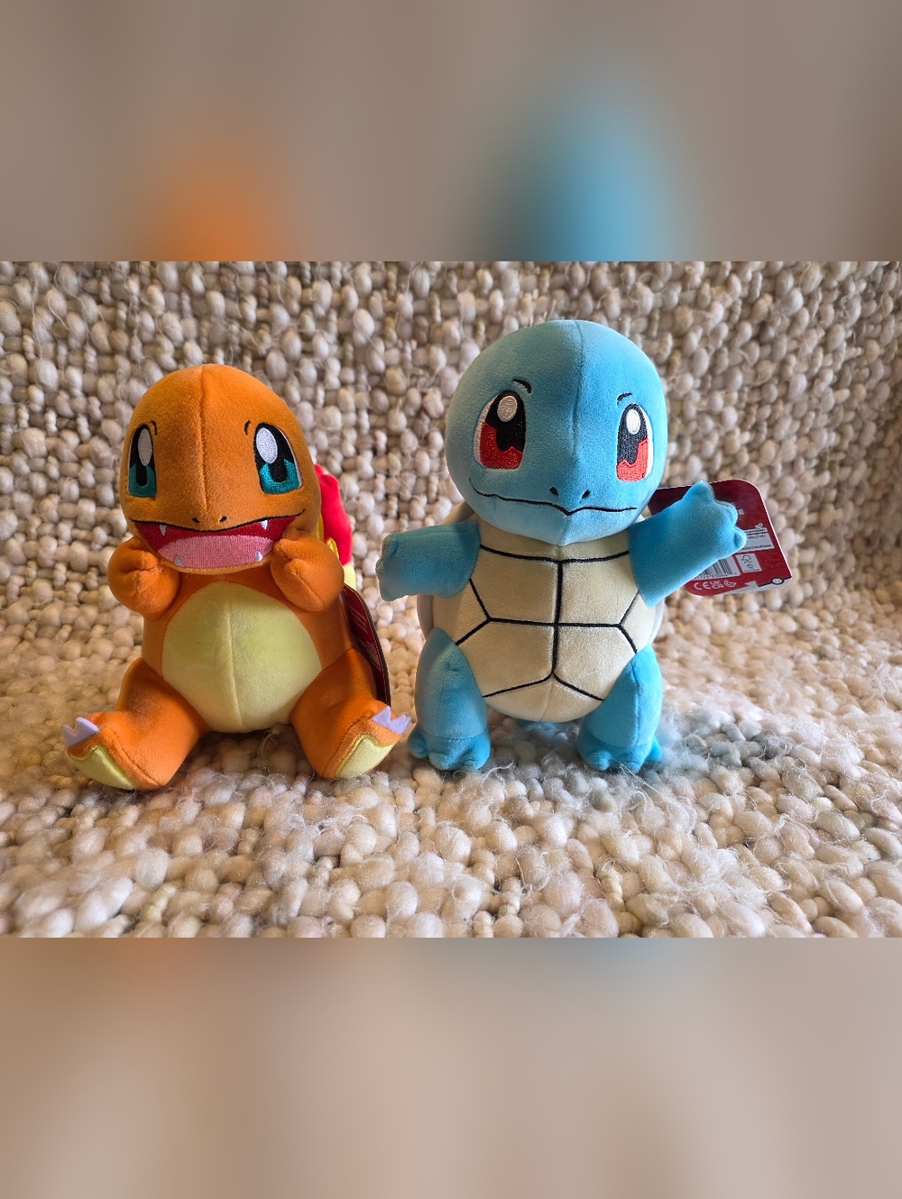 Charmander and Squirtle Plush Toy Set - Orange & Blue Kids Toys
